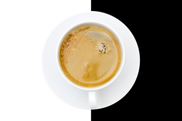 Espresso cup on a contrast background