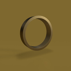 golden 3D circle