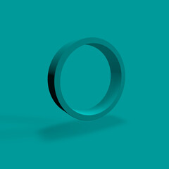turquoise 3D circle
