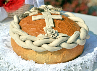 Fototapeta Bochen chleba dożynkowego. obraz
