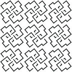 Abstract vector seamless pattern template. Black and white seamless illustration.
