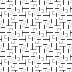 Abstract vector seamless pattern template. Black and white seamless illustration.