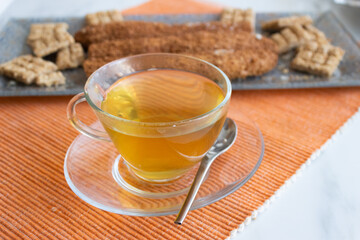 cup of tea and cookies