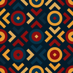 Obraz premium Abstract seamless geometric pattern of rhombuses and diagonals. Vector illustration