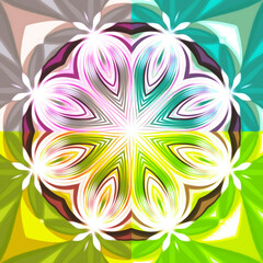 abstract background with set of colorful artistic pattern, textured template, graphic design illustration wallpaper, geometric shaped decorative mandala art, flower bouquet