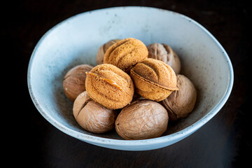 Homemade pastry with condensed condensed milk