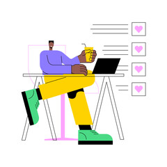 Wishlist abstract concept vector illustration. Online shopping wishlist, e-commerce website, add to personalized collection, user account, product in stock, online retailer abstract metaphor.