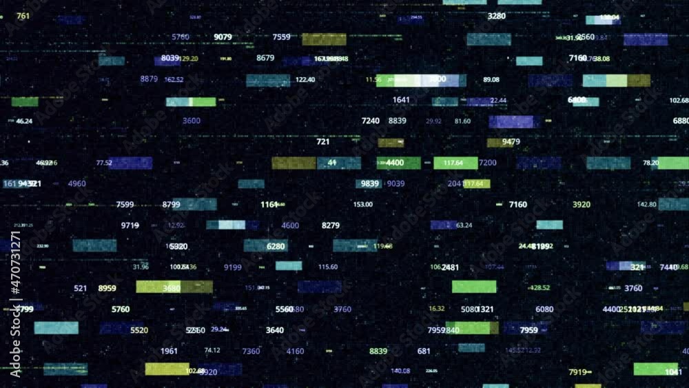 Poster big data digital code running through the futuristic information technology computer. animation. dig