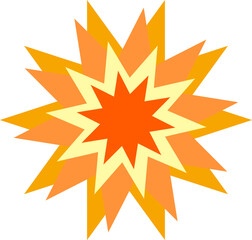 漫画風爆発のイメージ吹き出し・エフェクト