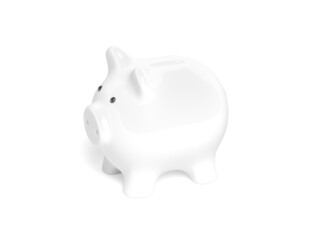 Piggy bank isolated on white background. 3d illustration.