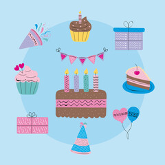 happy birthday ten icons