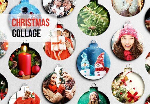 Christmas Collage Mockup