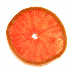 Orange slices isolated on white background. Citrus fruit concept rich in vitamin c