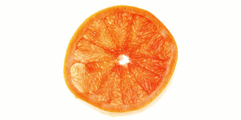 Orange slices isolated on white background. Citrus fruit concept rich in vitamin c