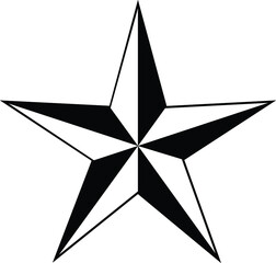 Fototapeta premium The star icon. Nautical Star.