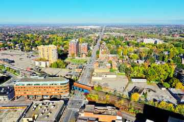 Aerial scene of Brampton, Ontario, Canada
