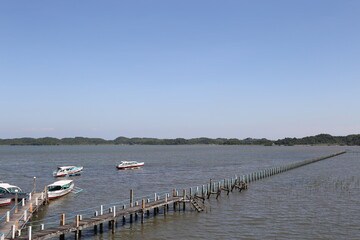 Schiffssteg zu den Hundred Island und Bued Mangrove Park in Alaminos, Provinz Pangasinan, Philippinen