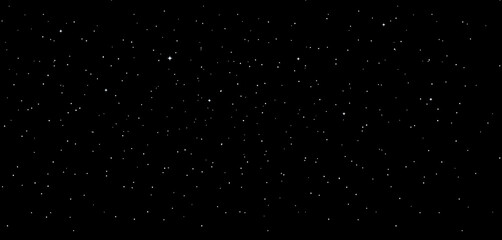 Naklejka na ściany i meble Sky starry. Black night background with star. Starry galaxy space. 8bit texture in flat style. Dark universe with twinkle constellation. Cosmos background. Vector