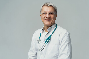 A smart man in a doctor's suit. Doctor Age is a smart medic in glasses and a white coat.