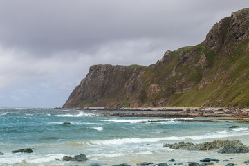 Fototapeta na wymiar Storm is approching. Five Fingers Strand beach, County Donegal, Ireland