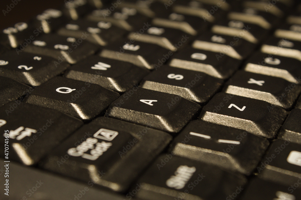 Aufkleber computer keyboard with some specific keys highlighted