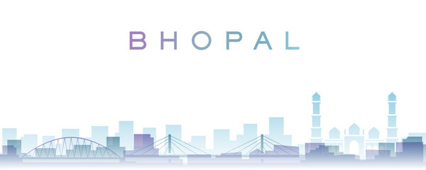 Bhopal Transparent Layers Gradient Landmarks Skyline