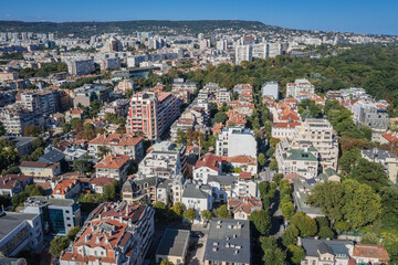 Aerial drone photo of Old Town of Varna, Bulgaria