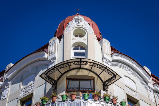 Balcony Of Townhouse On Knyaz Boris I Street In Old Town Of Varna City, Bulgaria