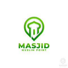 Mosque logo / Masjid Logo - Muslim Point Concept