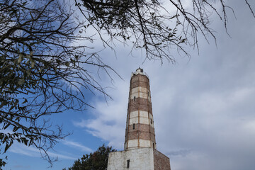 Lighthouse in Shabla, small town on the Black Sea coast in Bulgaria - obrazy, fototapety, plakaty