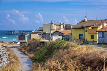 Buildings on easternmost point of Bulgaria in Shabla town, Black Sea coast