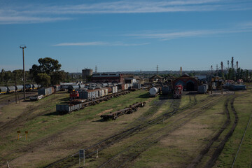 Bridge over the rails in the port of Ing. White