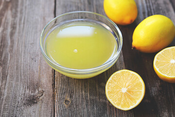 freshly squeezed lemon juice in a small bowl