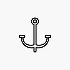 Anchor line icon, vector, illustration, logo template. Suitable for many purposes.