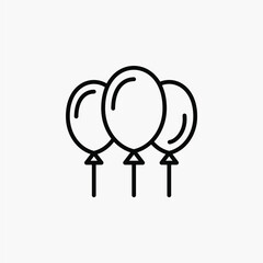 Balloon line icon, vector, illustration, logo template. Suitable for many purposes.