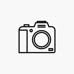 Camera, photography line icon, vector, illustration, logo template. Suitable for many purposes.