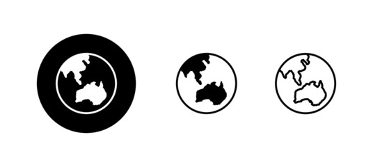 World map set. Worldmap sign and symbol. Globe icon