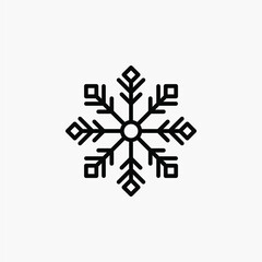 Snowflake, snow, winter line icon, vector, illustration, logo template. Suitable for many purposes.