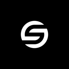 Monogram letter CS logo design vector