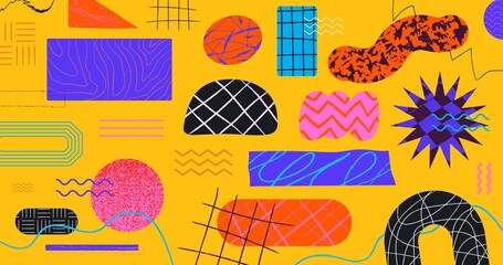 Abstract Geometric Shapes Background. Cool Trendy Abstraction Backdrop.