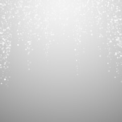 Random white dots Christmas background. Subtle fly