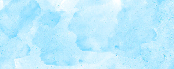 Vector watercolor texture. Hand drawn vector texture. Sky, light, clouds, blue, white. Brushstrokes. Pastel color watercolour blur banner for design. Christmas template for poster, cards and cover.	
