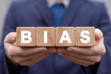 Concept of bias. People biases and facts. Prejudice, Bias, Discrimination, Ethics, Human Rights,...