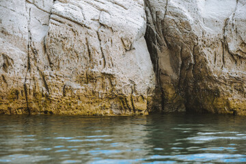 Kayaking in the spring on Lake Powell when the water level is low near Page, Arizona near the Utah border.