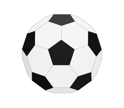 Soccer ball isolated on white, 3d render