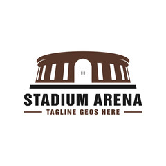 stadium arena building inspiration illustration logo