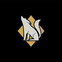 simple wolf logo. vector illustration for business logo or icon