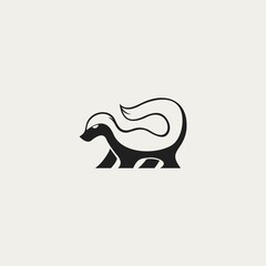 simple skunk logo. vector illustration for business logo or icon