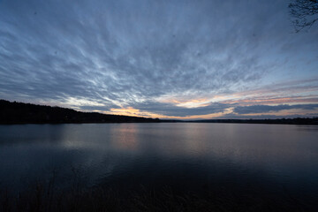 sunset over the lake