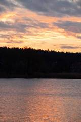 sunset over the river